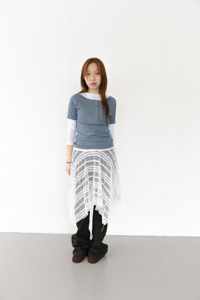 golgi raglan button top(5colors)