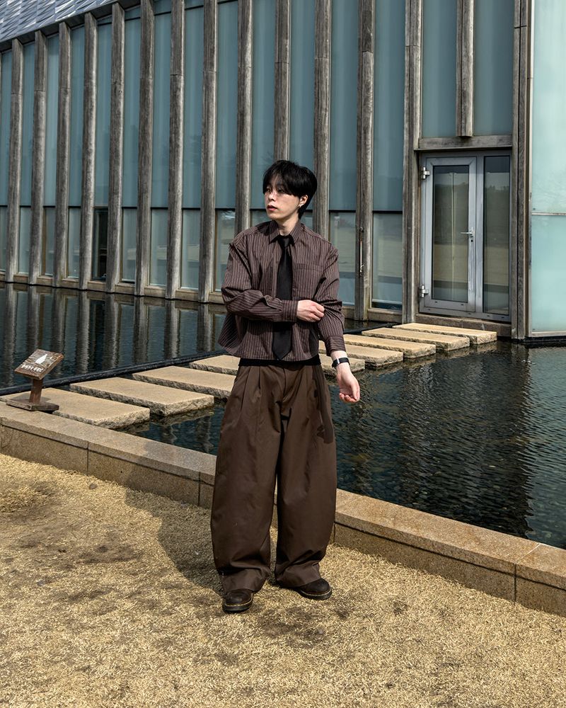 Riden Side Pintuck Wide Slacks