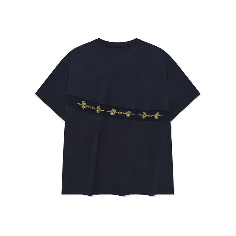 Sewing stuff half T-shirts / Navy