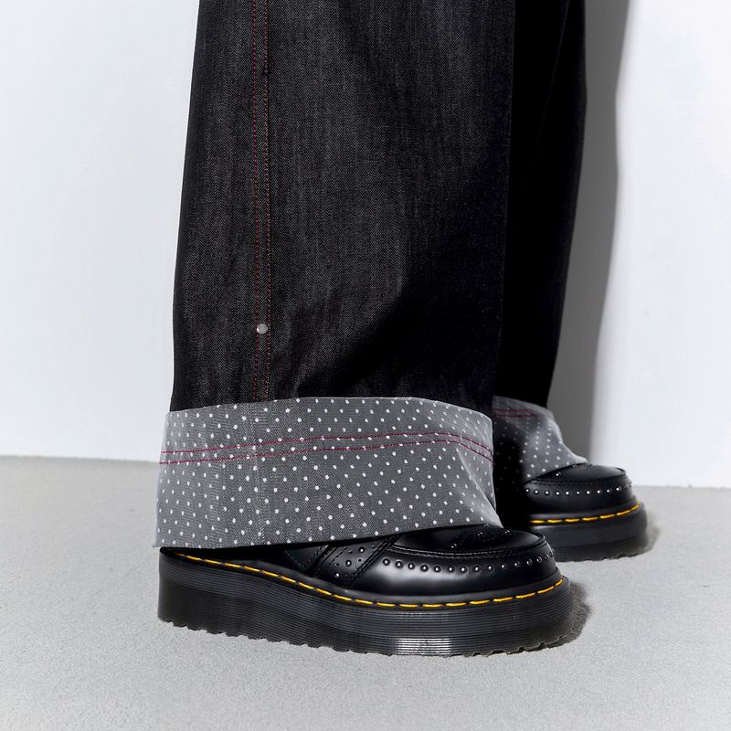 (3rd reorder) lace layered roll up denim - indigo