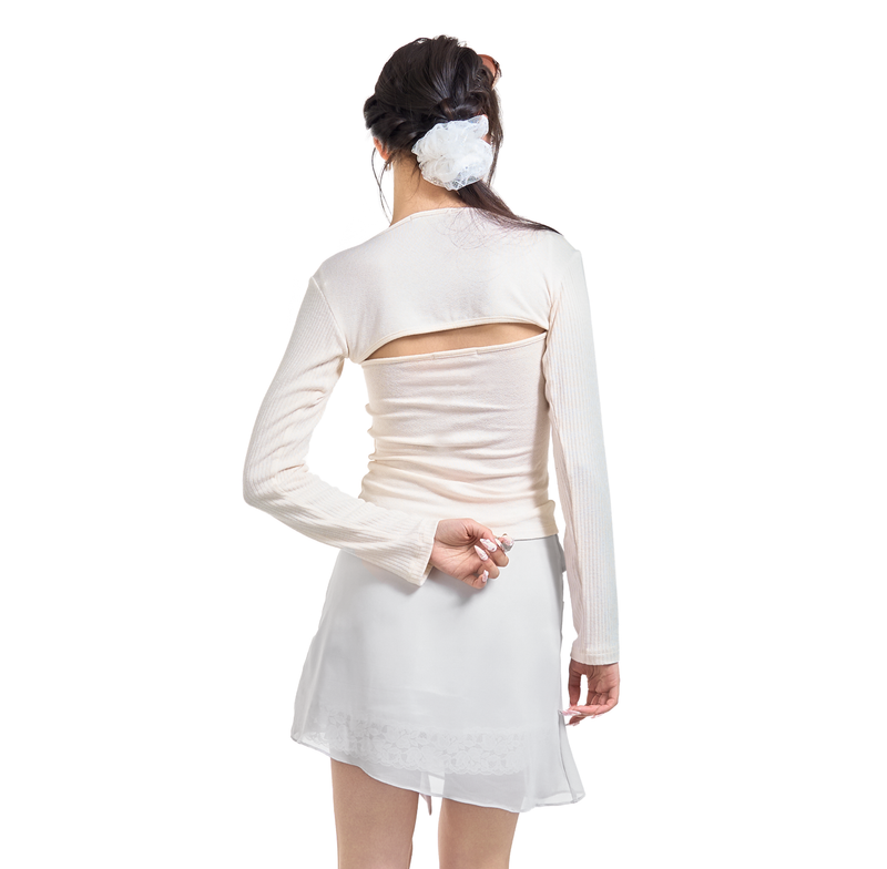 ROSY MIDI SKIRT [IVORY]