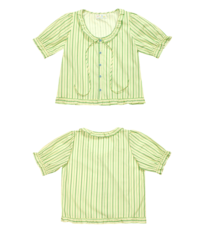 Frilly Pajama set / Green