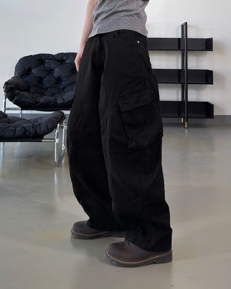Raun Curved Cargo Wide Pants
