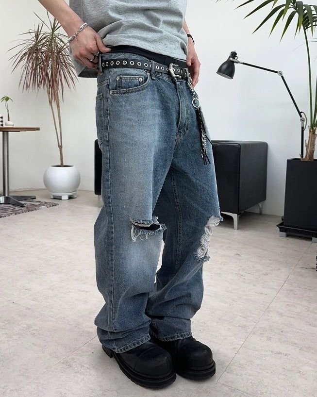 Ens Damaged Regular Denim Pants