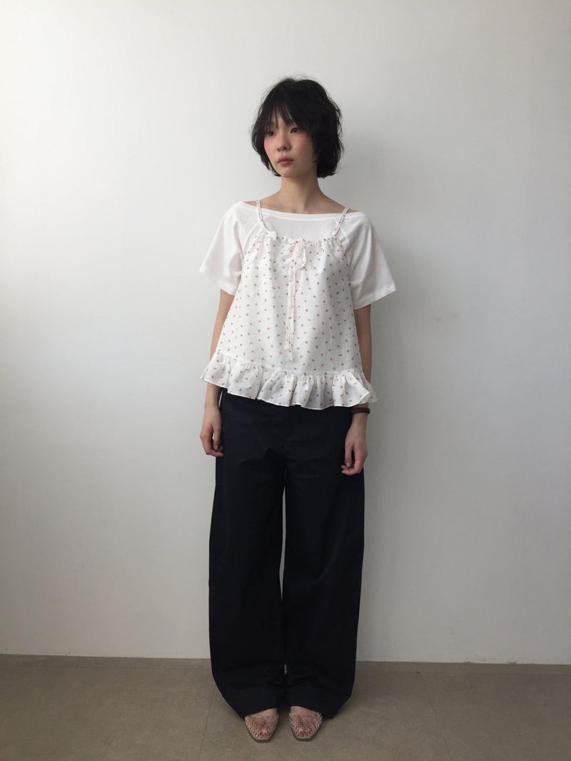 Paper curved pants (2color)