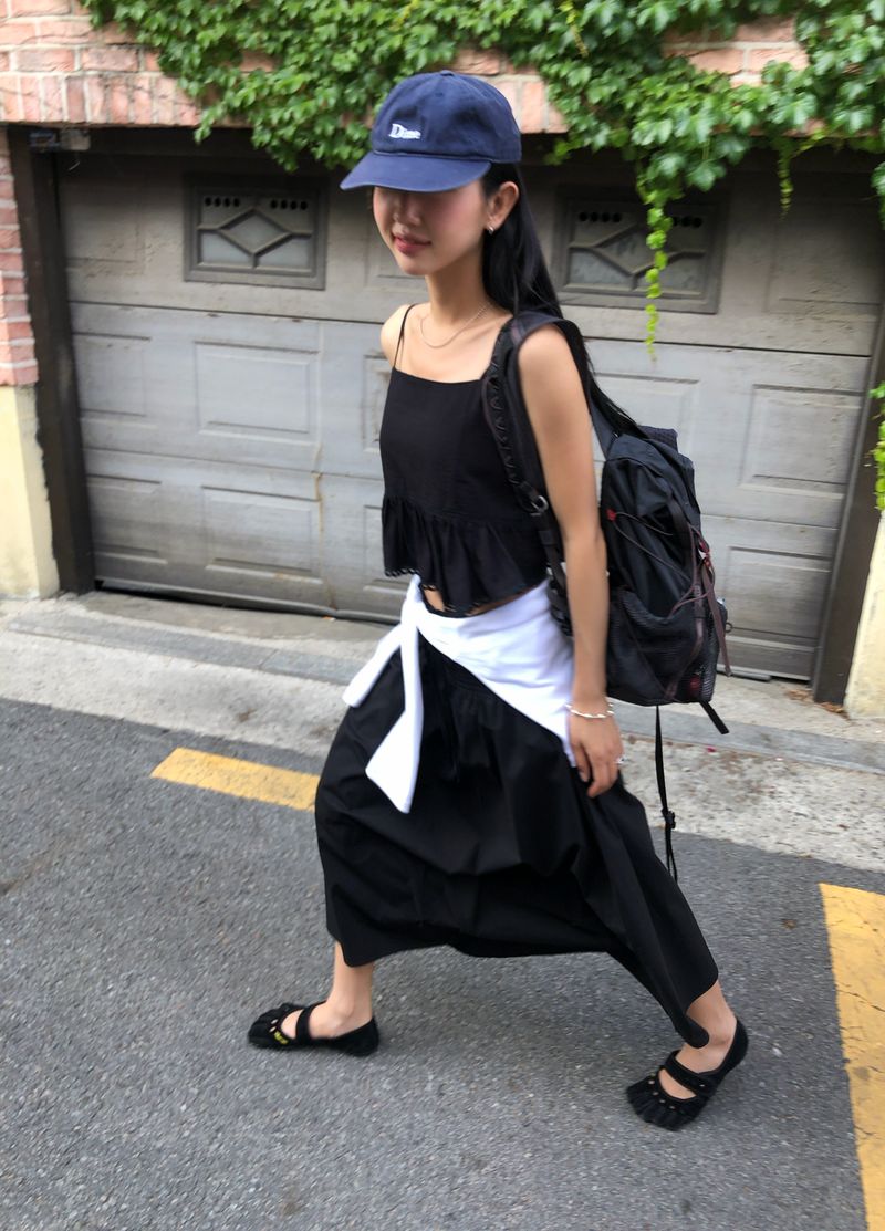 Rose Shirring Skirt