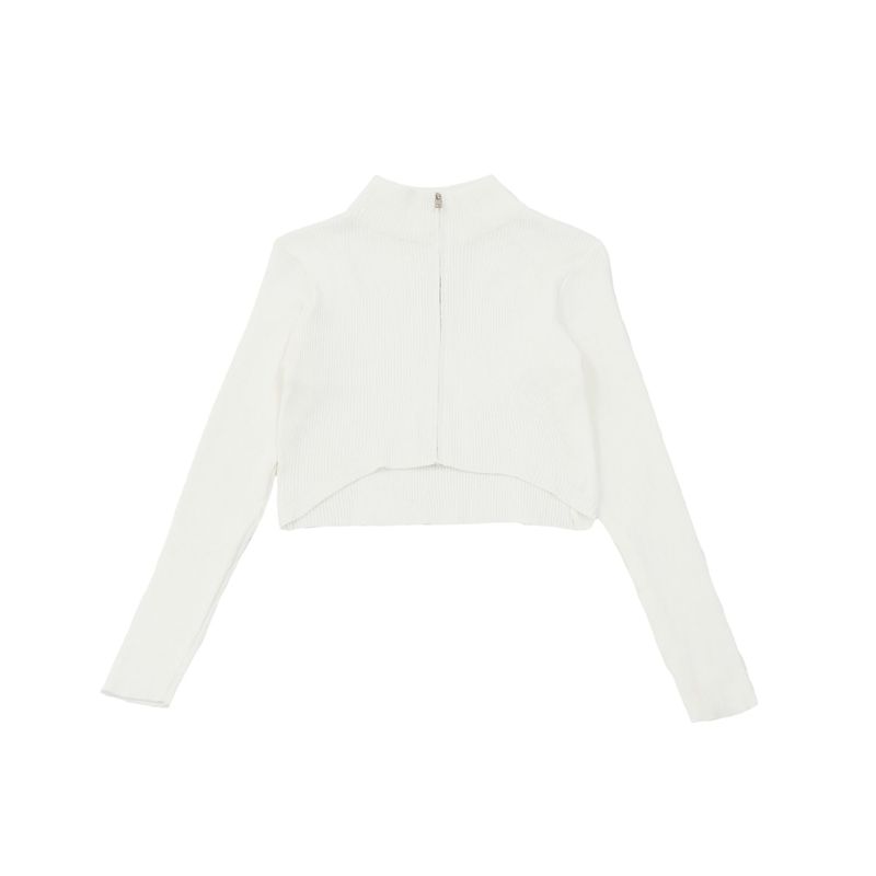 zip cropped knit