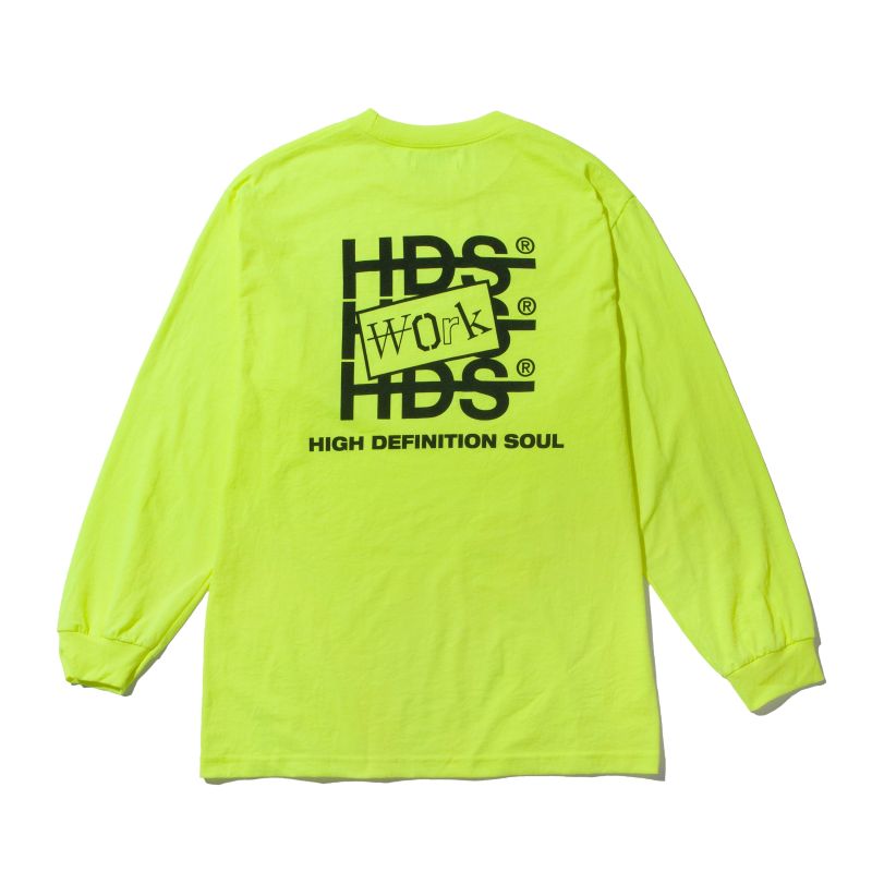WORK LS TEE - NEON GREEN
