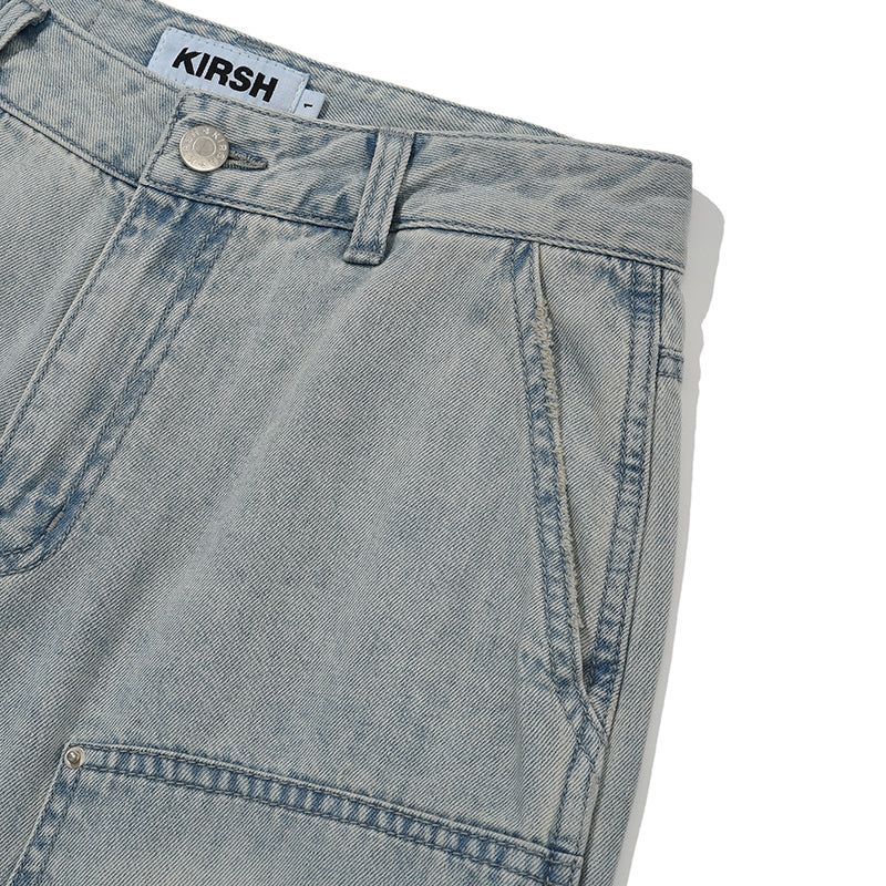 CARPENTER WIDE FIT DENIM PANTS [LIGHT BLUE]