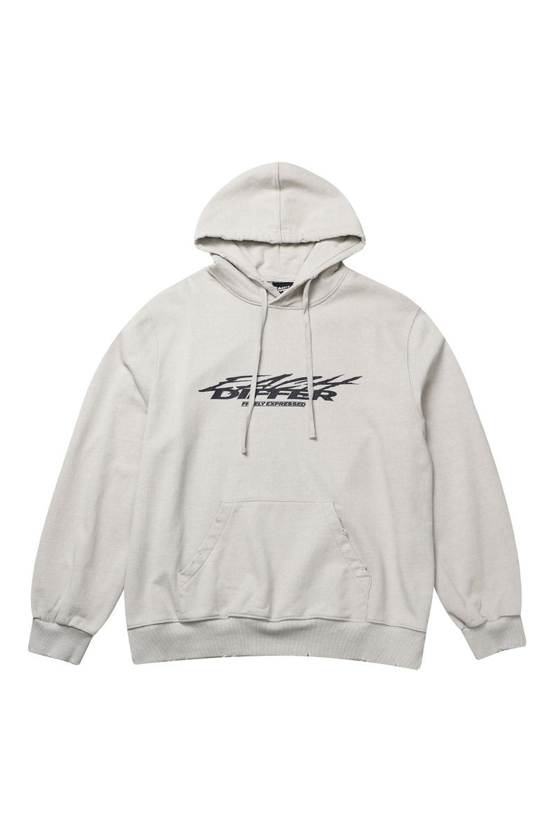 GRAFFITI CRACK HOODIE_BEIGE GRAY