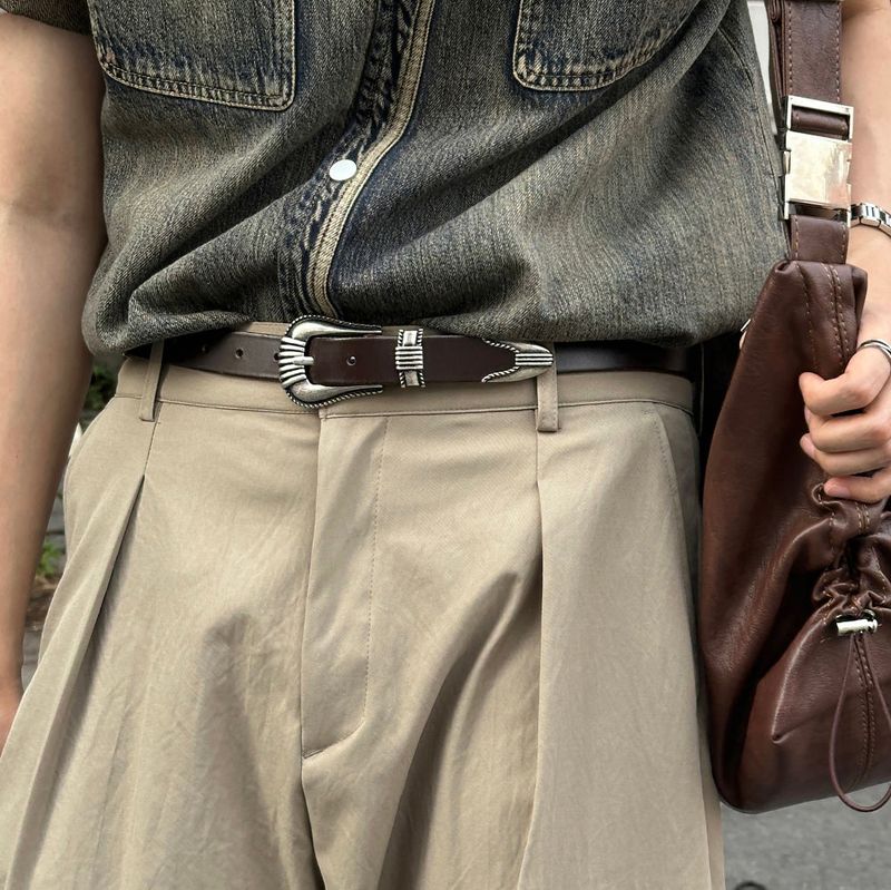 lemenne(ルメンヌ)の「LMN Bolton 25 mm Cowhide Western Belt (3 colors)(Fashion Accessories)」