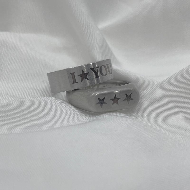 Star You Letter Plane Ring