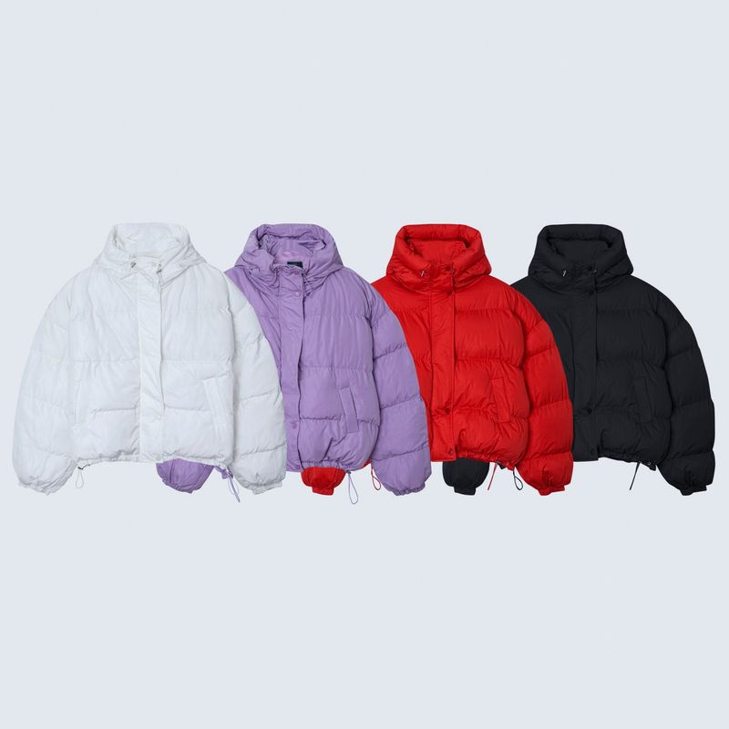 LMN Leo Hood Cropped Padded Jacket (4 colors)