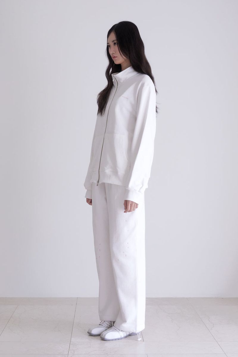 star embroidered two-way sweatpants (IVORY)