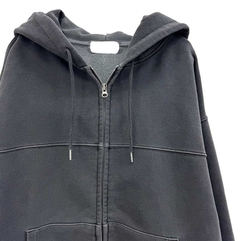 pigment panel zip-up hoodie