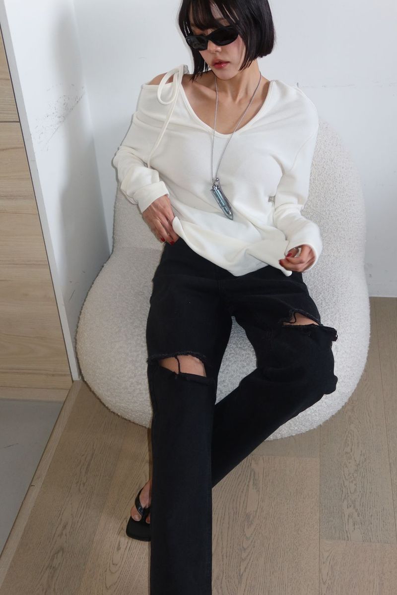 SLIT OFF TOP_IVORY