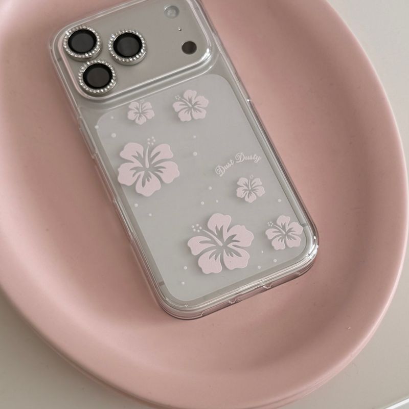 hibiscus jellhard case (baby pink)