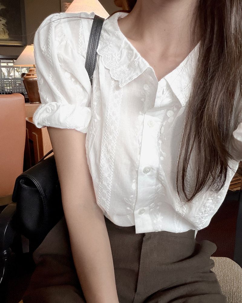 Hentry short‑sleeve blouse