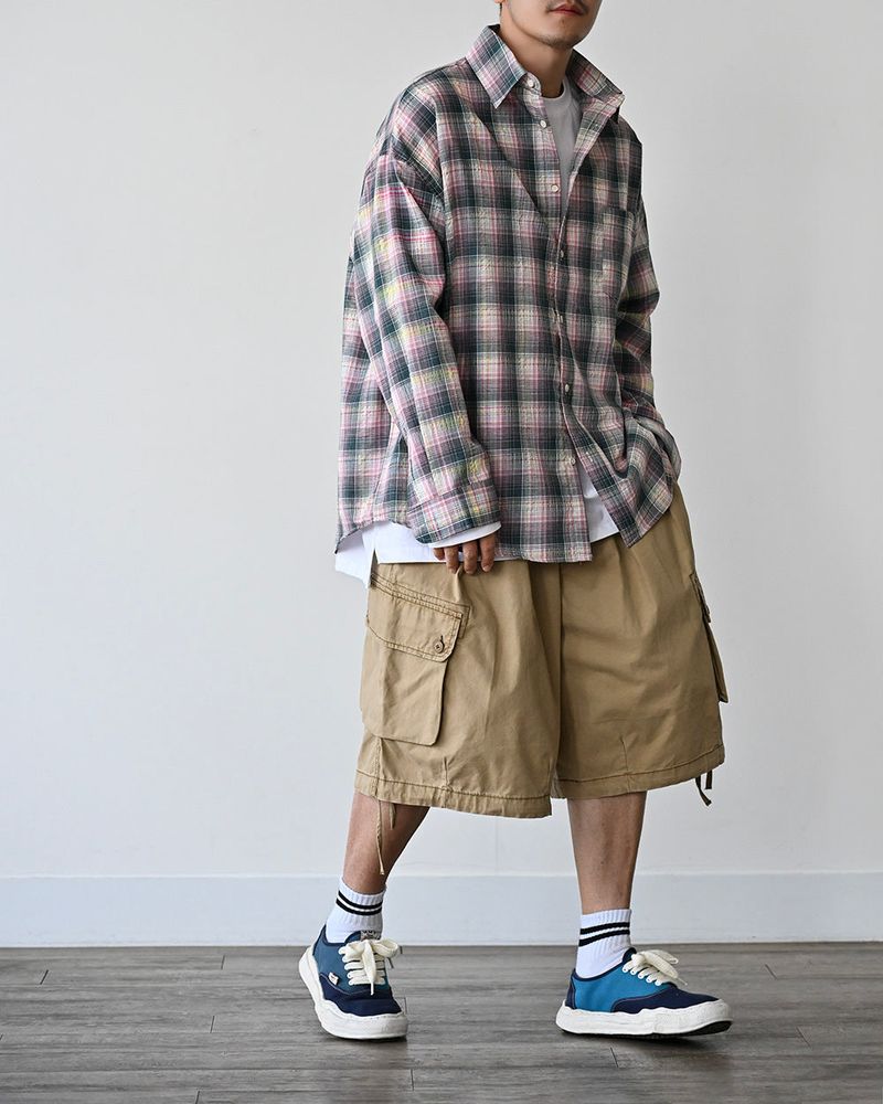BOXSENSEI（ボックスセンセイ）の「AF SEERSUCKER CHECK SHIRT GRN（Tops）」