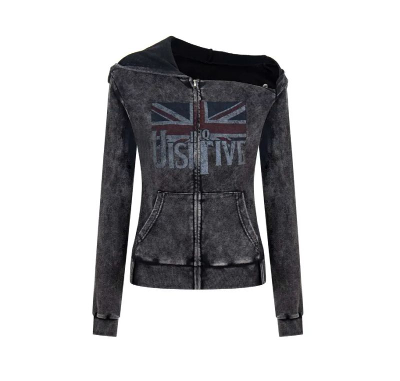 Jayden Off-Shoulder Hoodie Zip-Up
