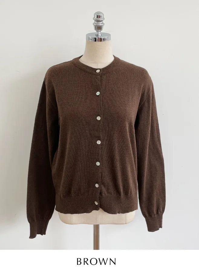 Moz Round Knit Cardigan