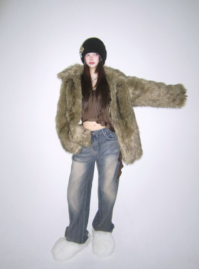 High neck fur-JK