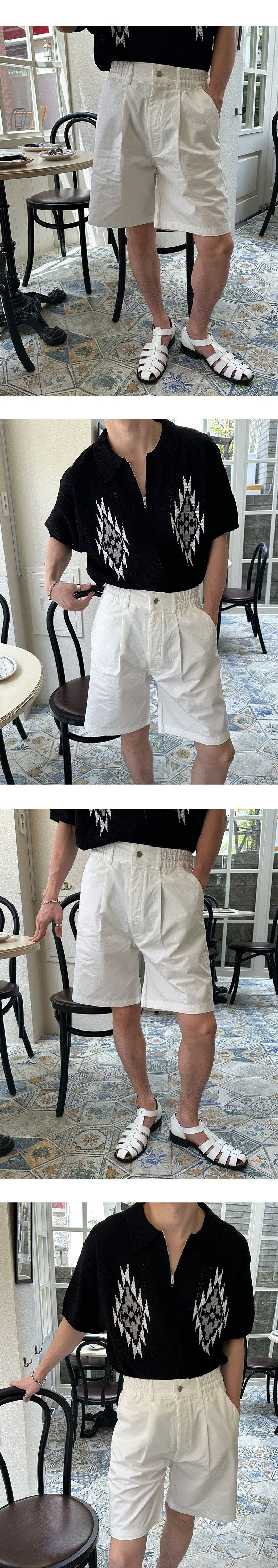 [S/S] Bio pin tuck bermuda pants(5color)