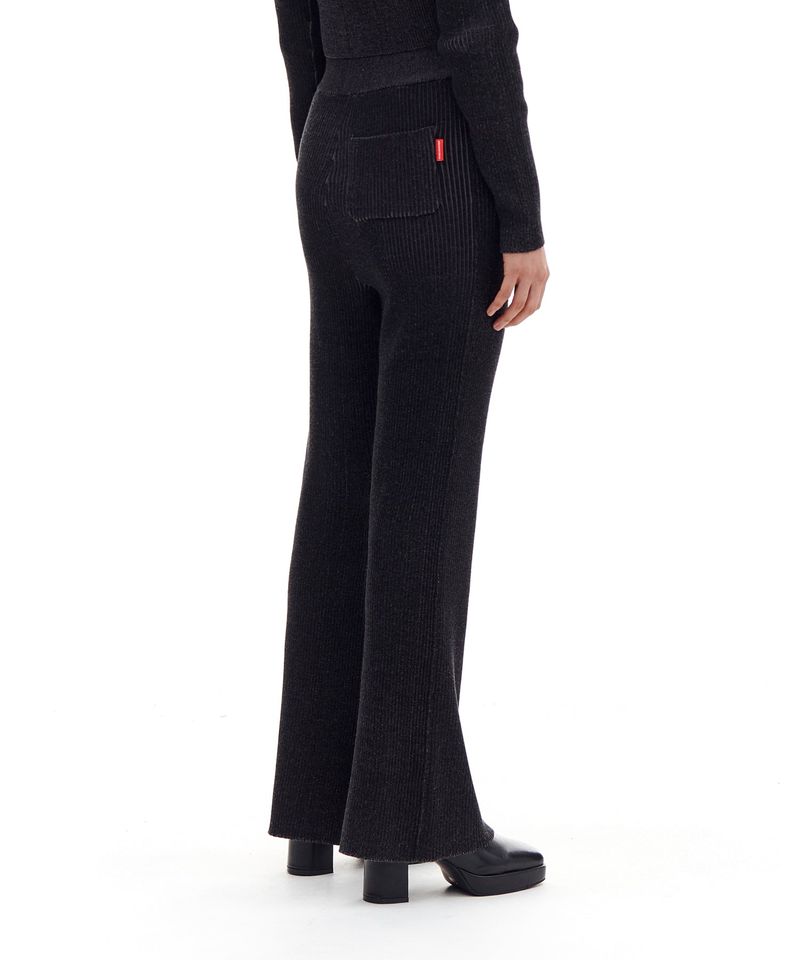 SMALL LOGO BOOTSCUT KINT PANTS (BLACK)