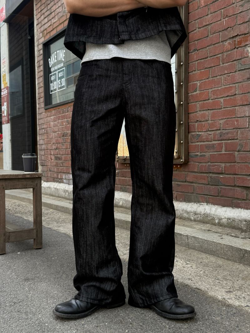 Glossy Flared Jeans
