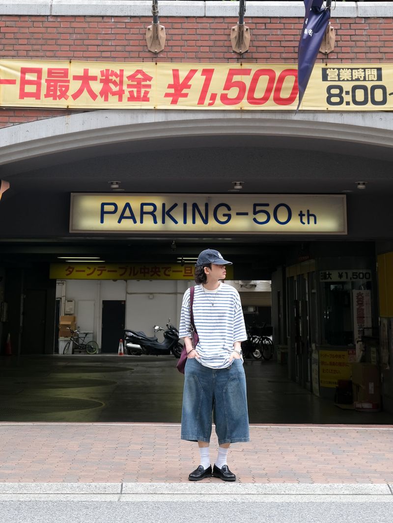 RUU Sand Washing Denim Bermuda Pants