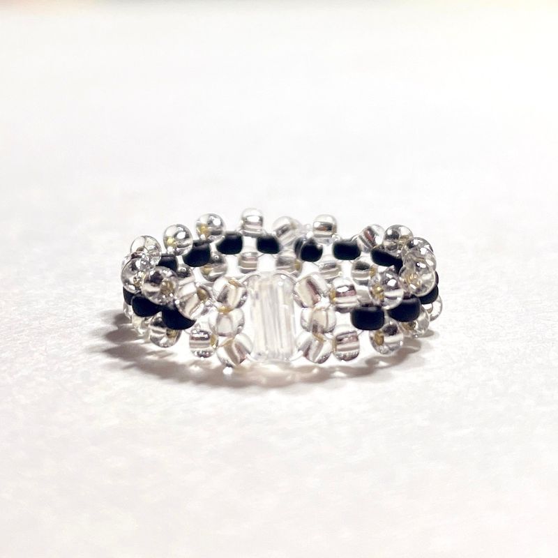 Kichikichiyaya Black Crystal Ring