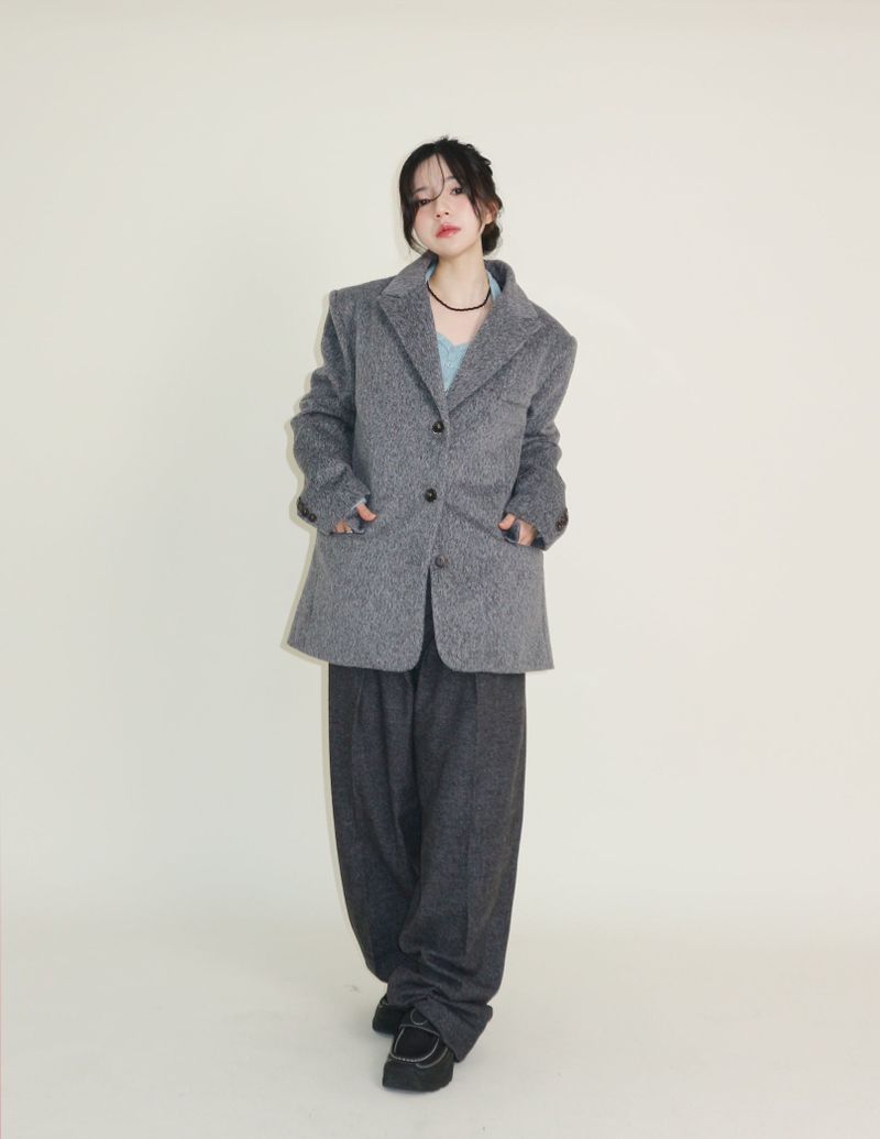 Winter Alpaca Formal Single Jacket (Wool Jacket) (Lining 2 Ounces)