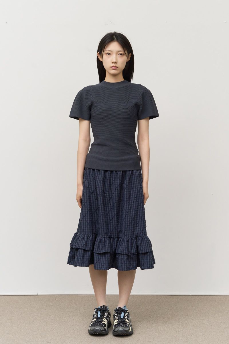 (W) Mus Checked Skirt