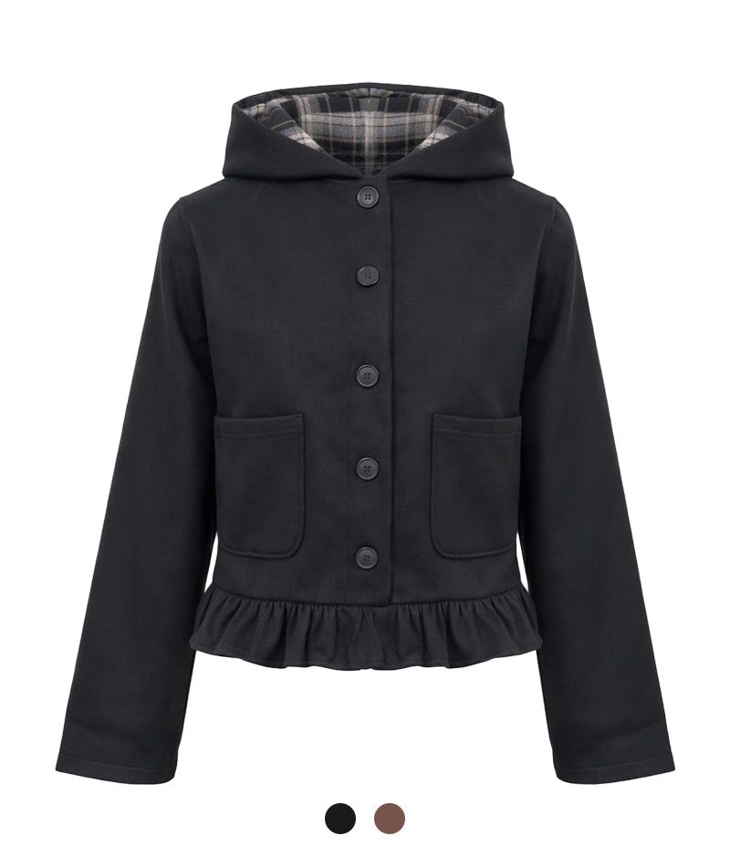 Cozy&Kitsch(コージーアンドキッチ)の「Chloe Check-Lined Hood Jacket(Jackets/Outerwear)」