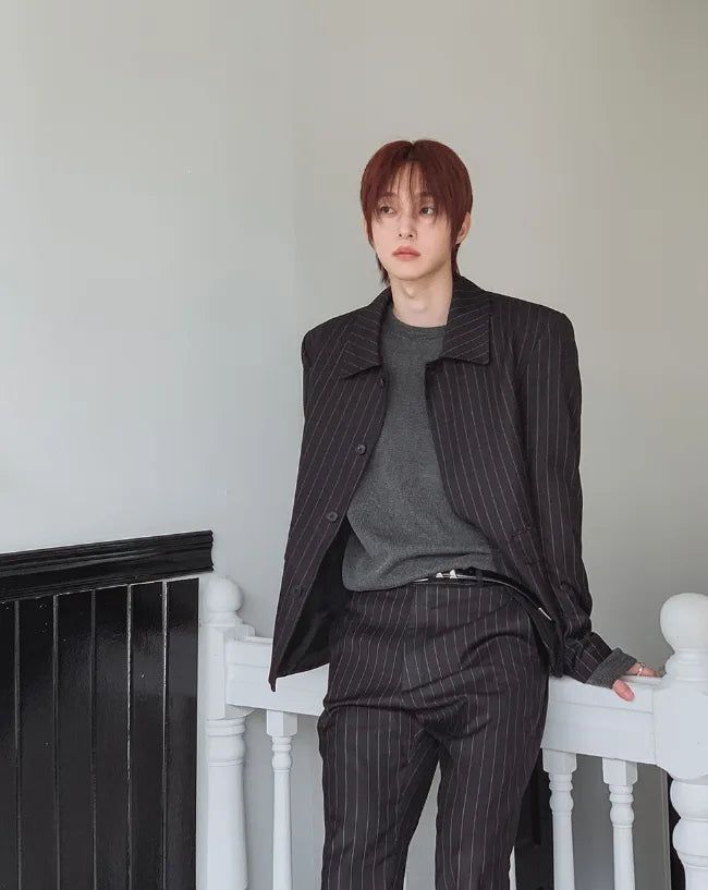 Bonnen Striped Flare Slacks