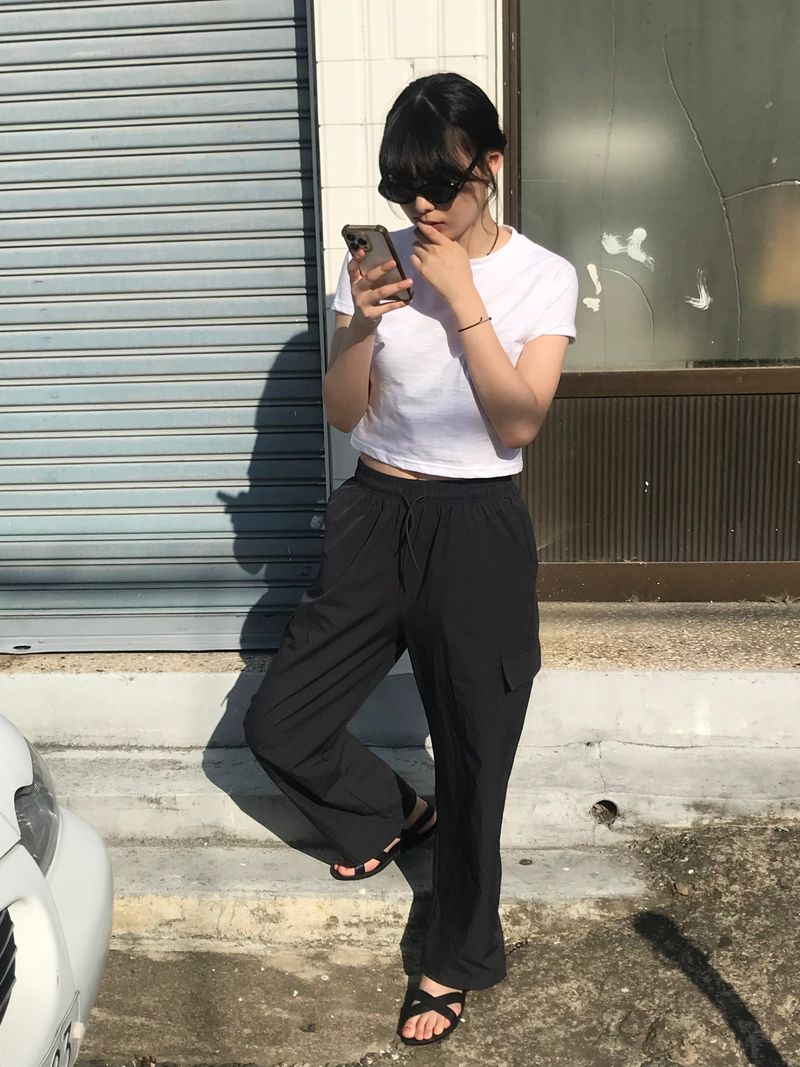 Daily nylon cargo pants