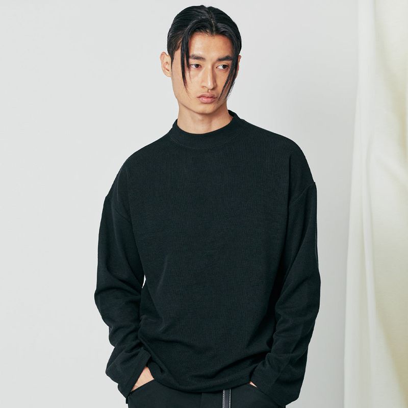 S SY（エスエスワイ）の「half neck essential long sleeve black（Tops）」