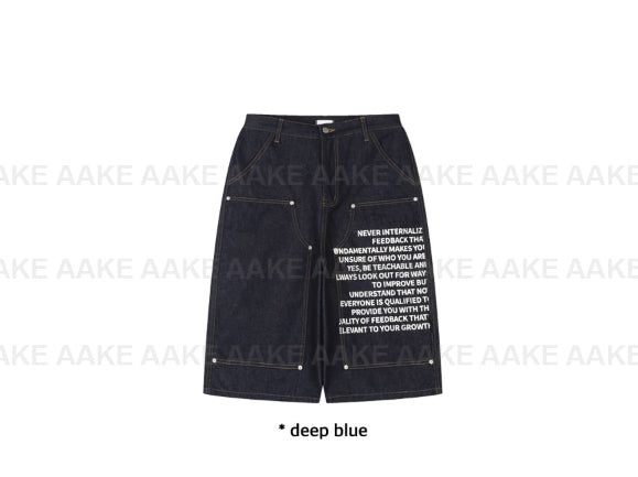 LETTERING DOUBLE-KNEE BERMUDA