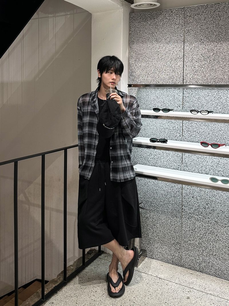 Er See-Through Summer Check Shirt