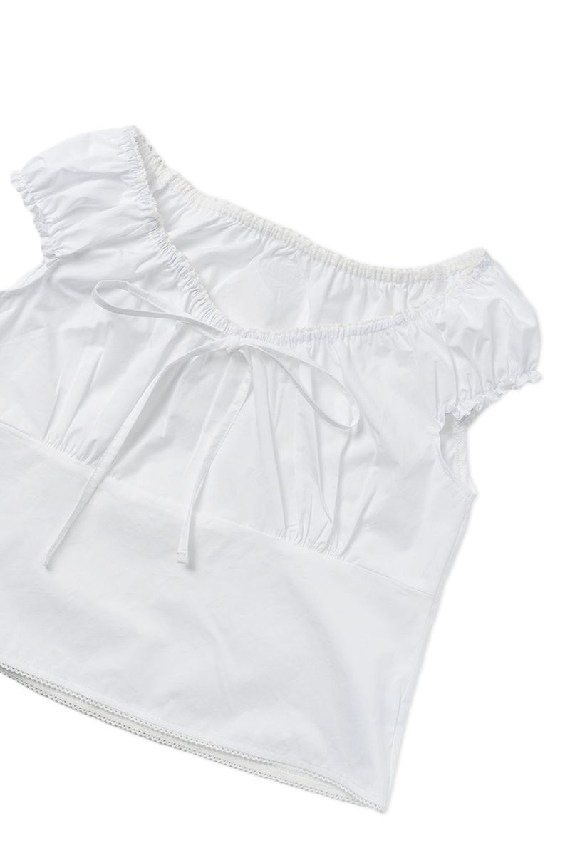 Harbor ribbon blouse_ivory