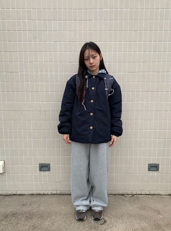 Hinyu Check Reversible Padded Jacket