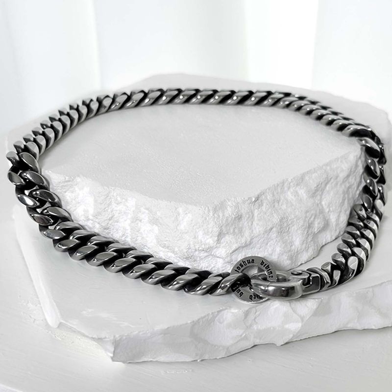 BLESSED BULLET（ブレスドブレット）の「ss-black line L curve necklace_13mm（Accessories）」
