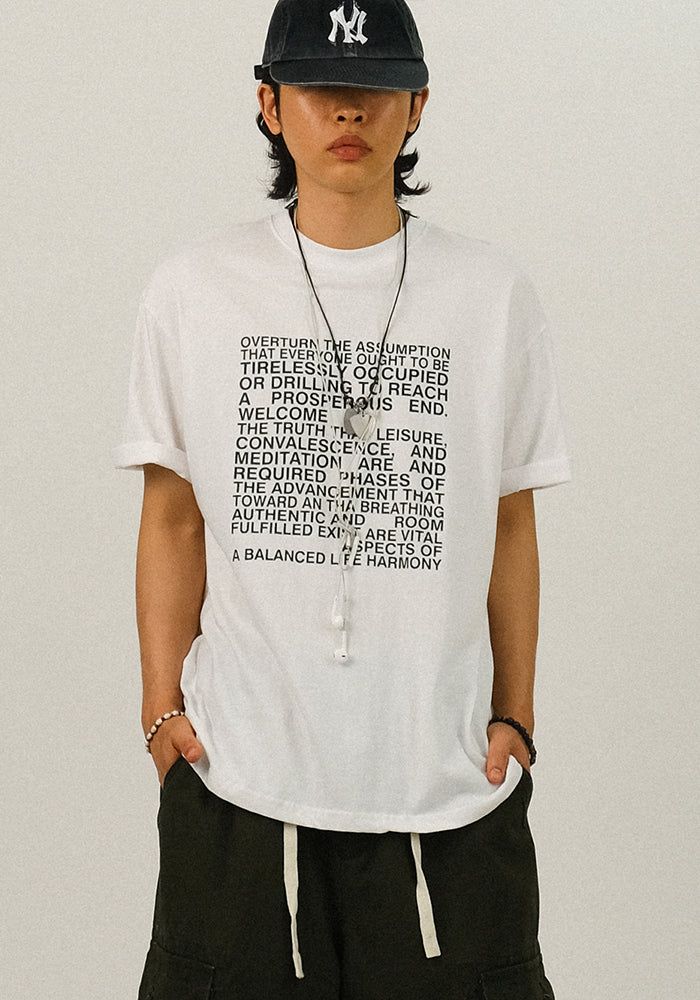 SEMIKAJI(セミカジ)の「TWE Lettering Printing 1/2 T(Tops)」