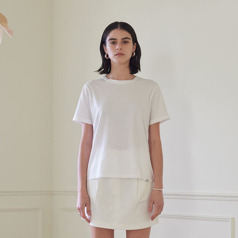 BASIC HALF SLEEVE T-SHIRT (WHITE)