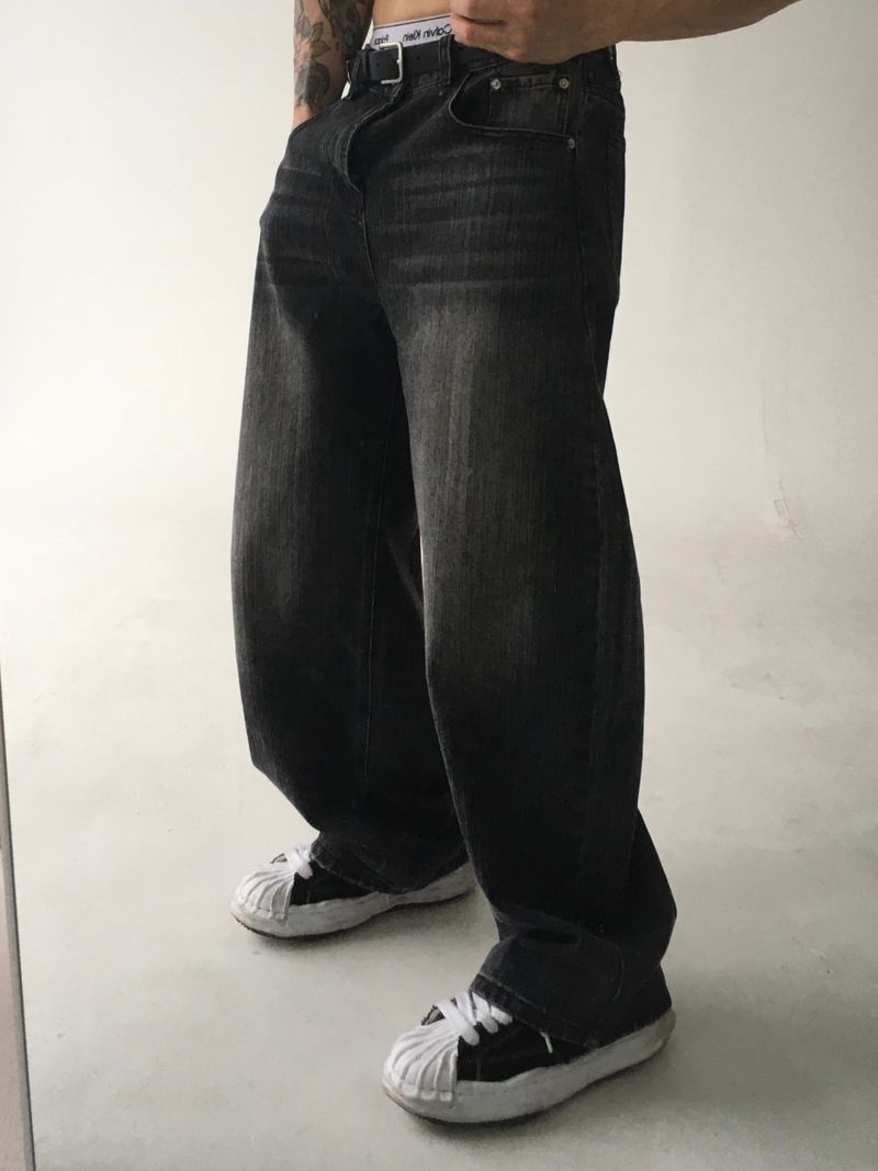 stripe curved denim(2colors)