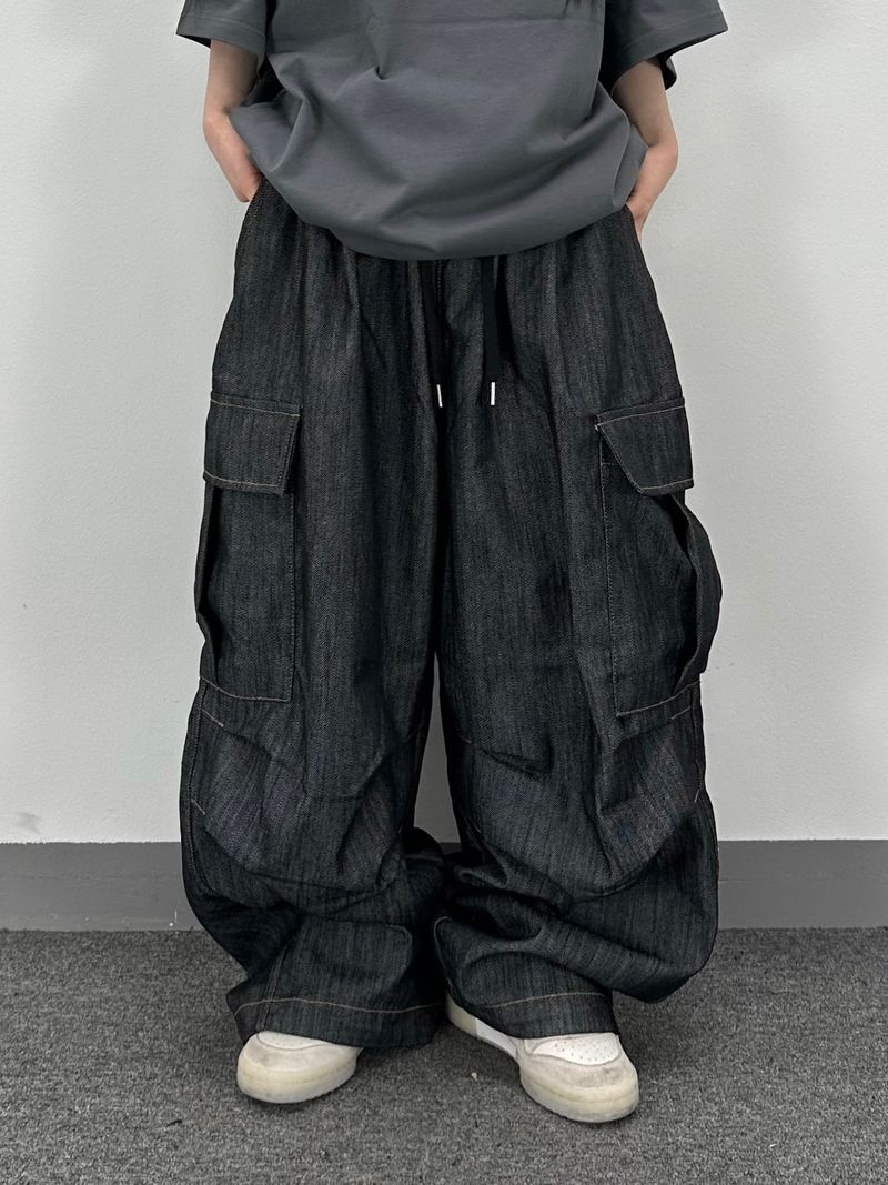 linen balloon cargo pants