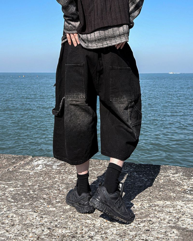 Rick Distressed Bermuda Denim Pants
