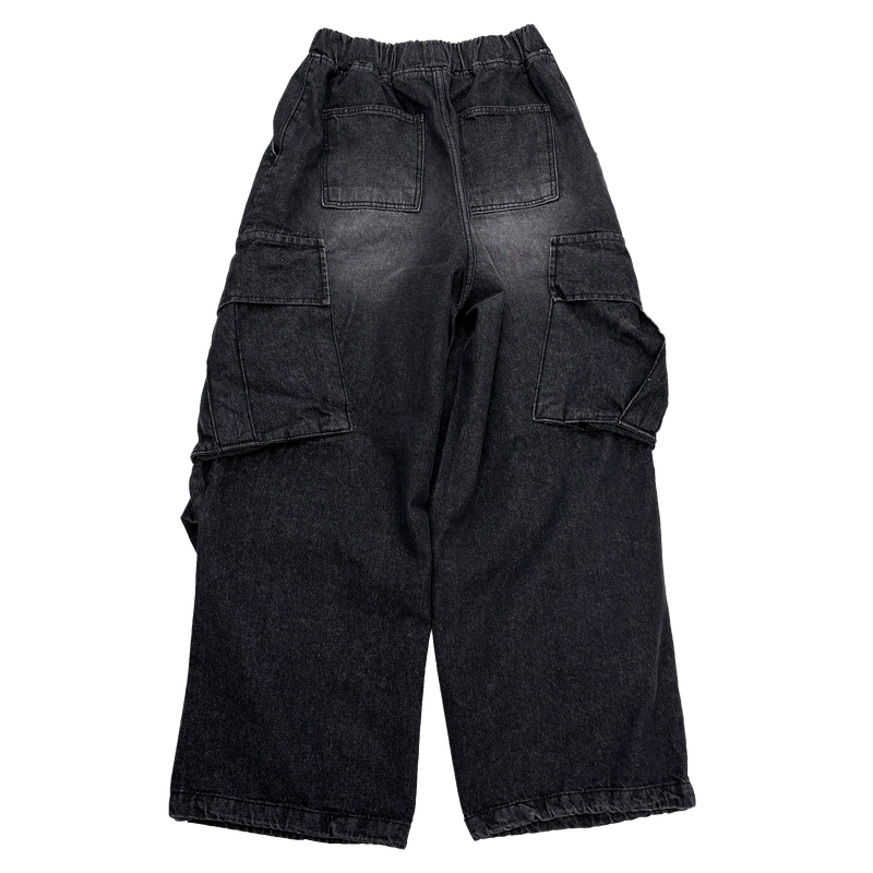 denim oblique cargo pants
