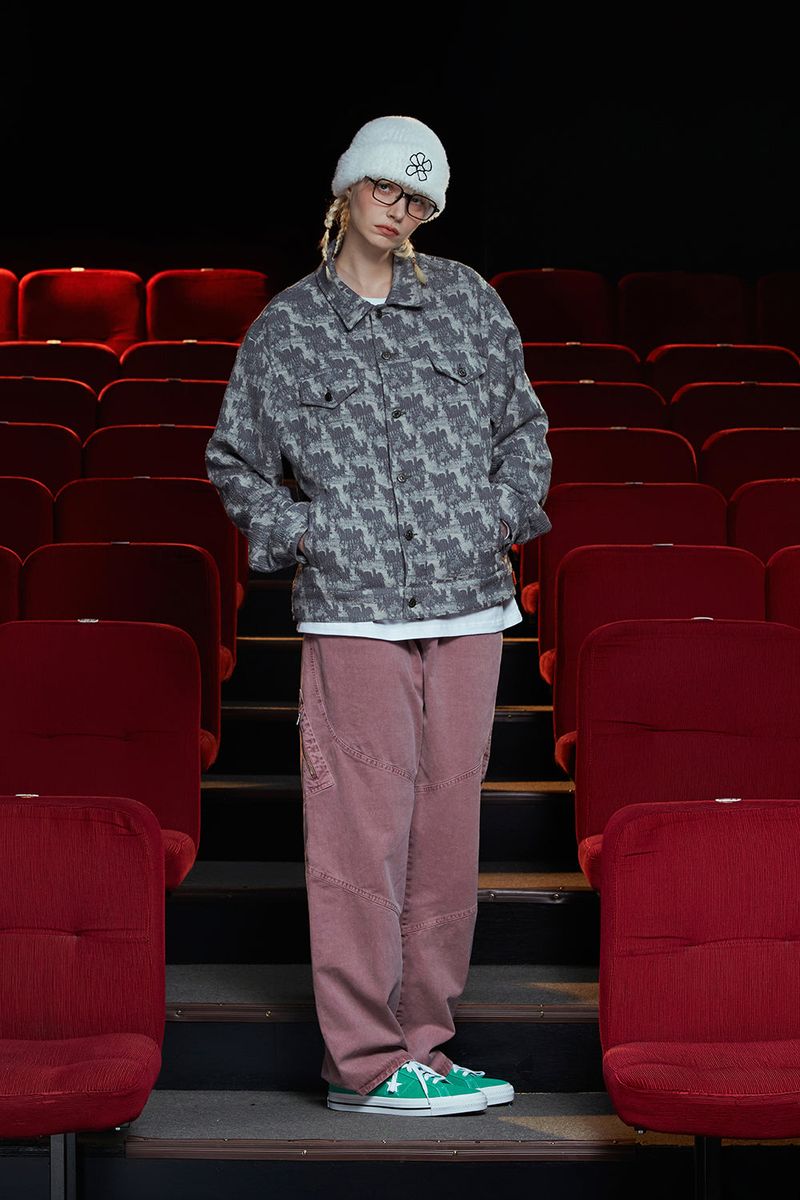 WAVE JACQUARD JACKET / GREY