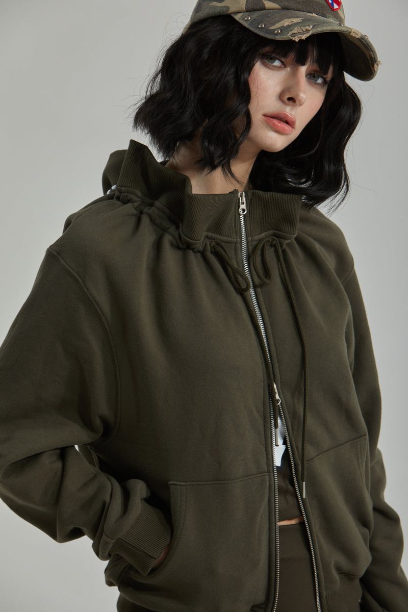 LEADER ZIP-UP -KHAKI